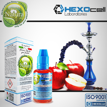 ELİKİT - NATURA - 30ml NARGHILE APPLE - 9mg %80 VG ( ORTA NİKOTİNLİ )