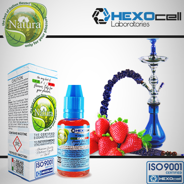 ELİKİT - NATURA - 30ml NARGHILE STRAWBERRY - 9mg %80 VG ( ORTA NİKOTİNLİ )