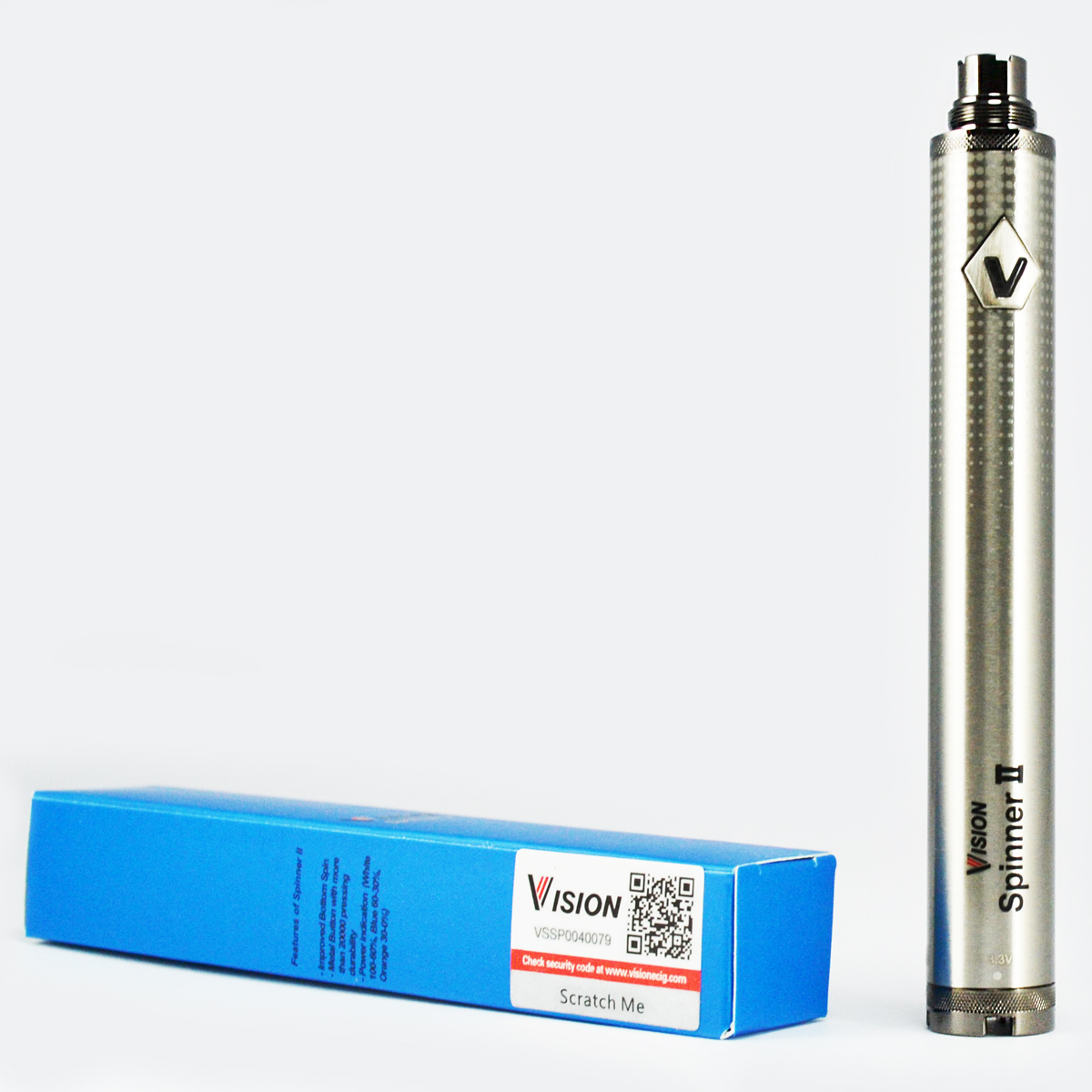 BATARYA - VISION Spinner 2 1600mAh VV Batarya ( Gümüş )