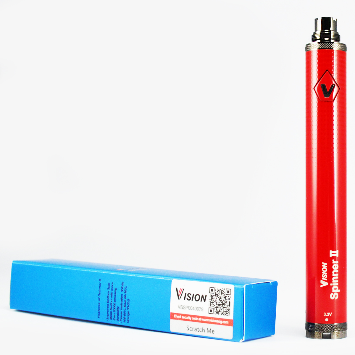 BATARYA - VISION Spinner 2 1600mAh VV Batarya ( Kırmızı )