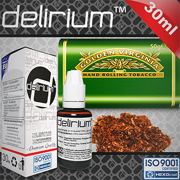 ELİKİT - DELIRIUM - 30ml GOLDEN VIRGINIA - 9mg %80 VG ( ORTA NİKOTİNLİ )